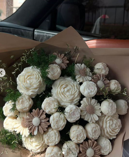 Mixed Brown and white bouquet