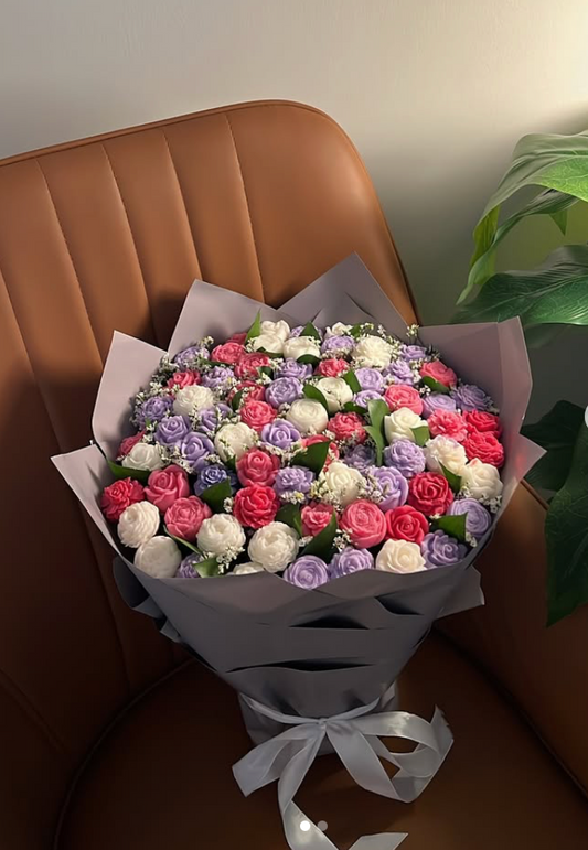 Mini purple & pink & white bouquet